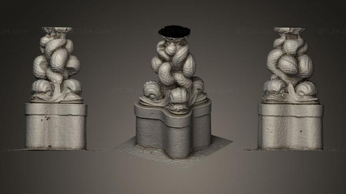 Miscellaneous figurines and statues (Fountain Pillar, STKR_0183) 3D models for cnc